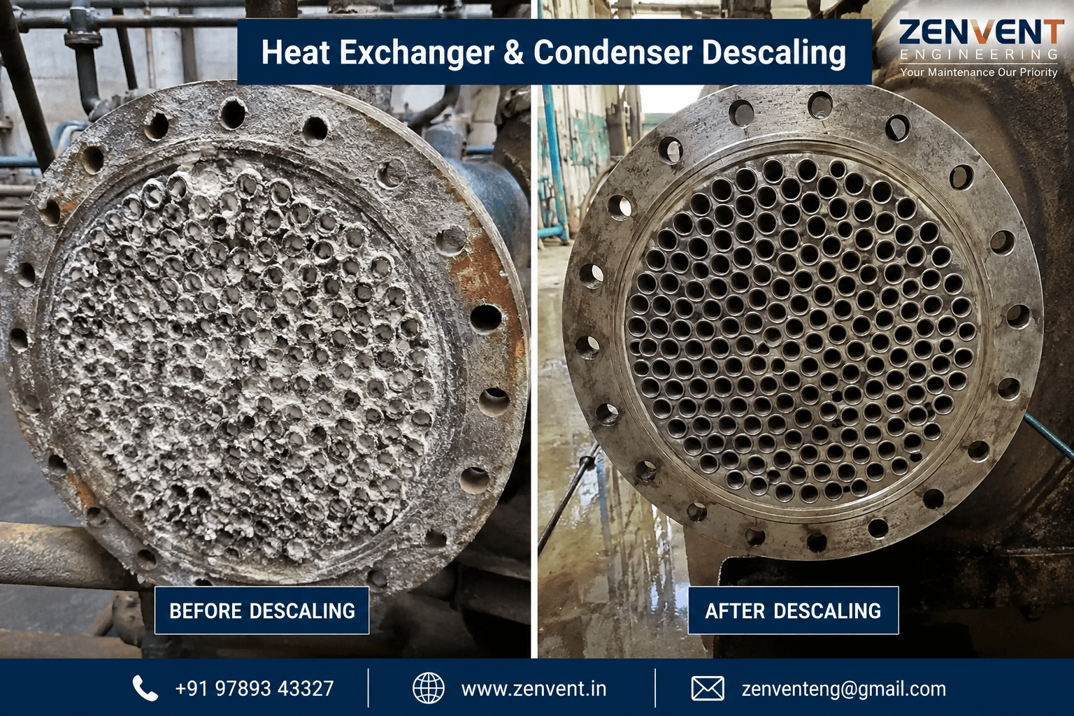 Heat Exchanger & Condenser Descaling